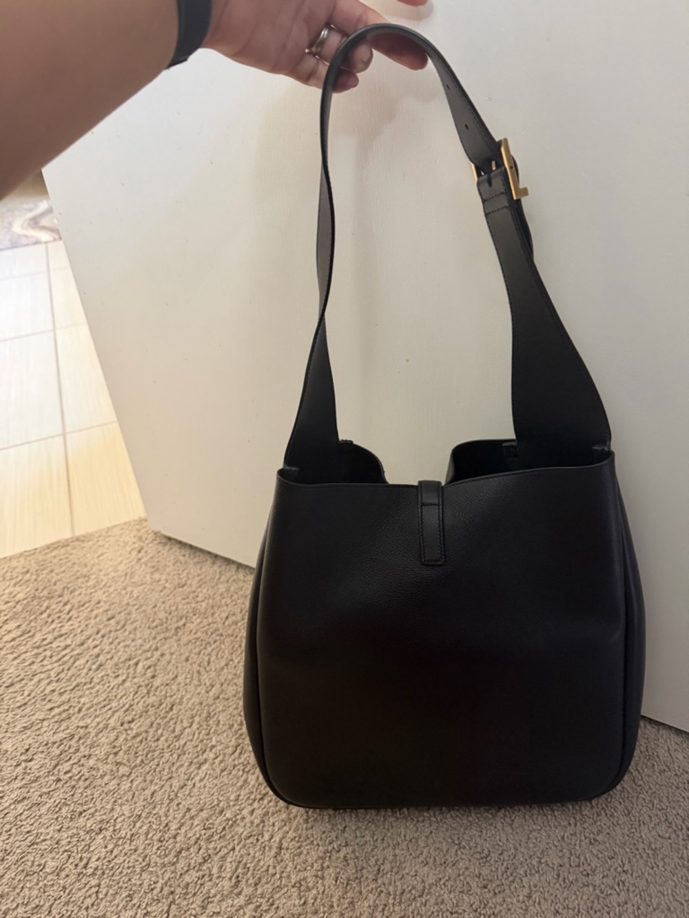 Saint Laurent Le 5 à 7 Large Hobo Bag – Black with Gold Hardware - Picture 16 of 16